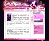 Maquette du site de la chanteuse Diane Awen. Couleur imposé: rose