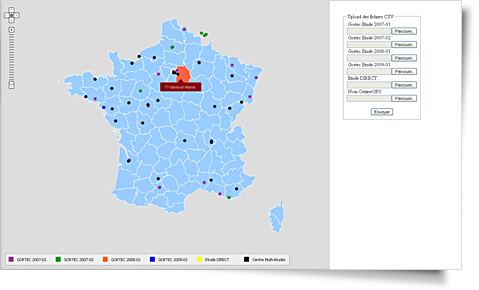 Axonal,carte de France interactive